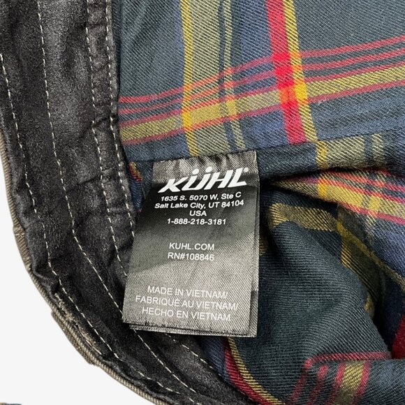 Kuhl Rydr Vintage Patina Dye Pants Forged Iron Size 30 x 32 Flannel Lined Climb - Picture 13 of 15